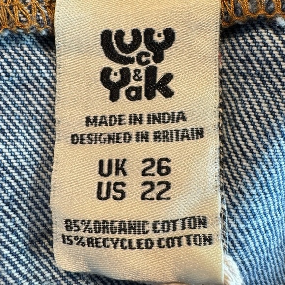 NWT Lucy & Yak Layla Denim Dress Paige Patchwork Size UK26 US22 - Picture 12 of 14